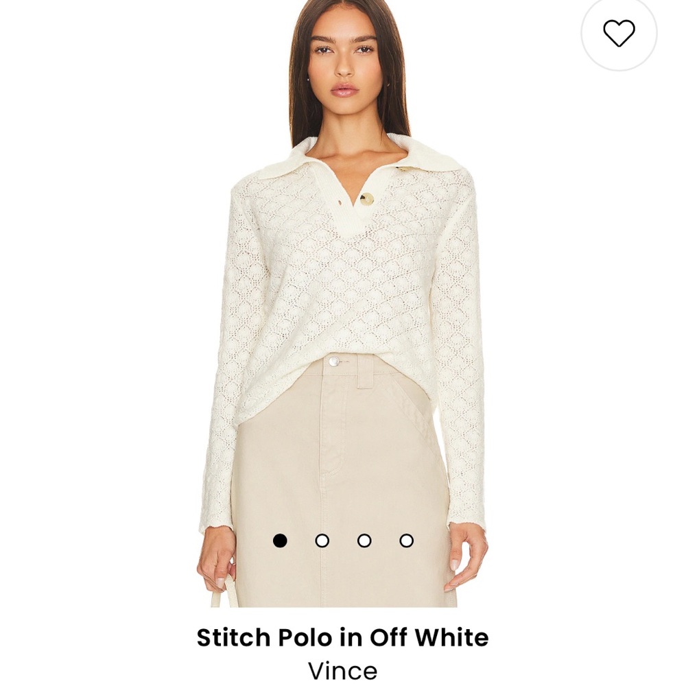Brand new, unworn Vince Lace stitch polo sweater